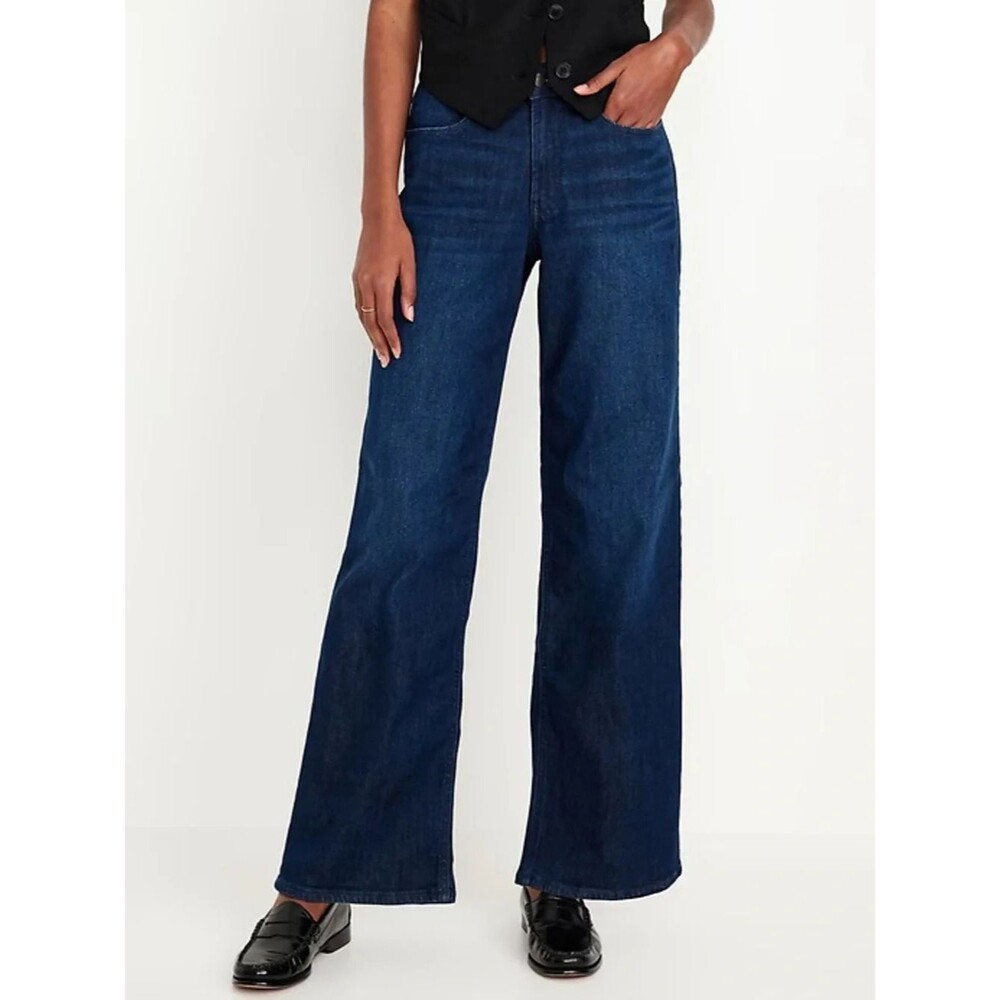 Old Navy High-Rise Wow Wide Leg In River Size 10 Jeans